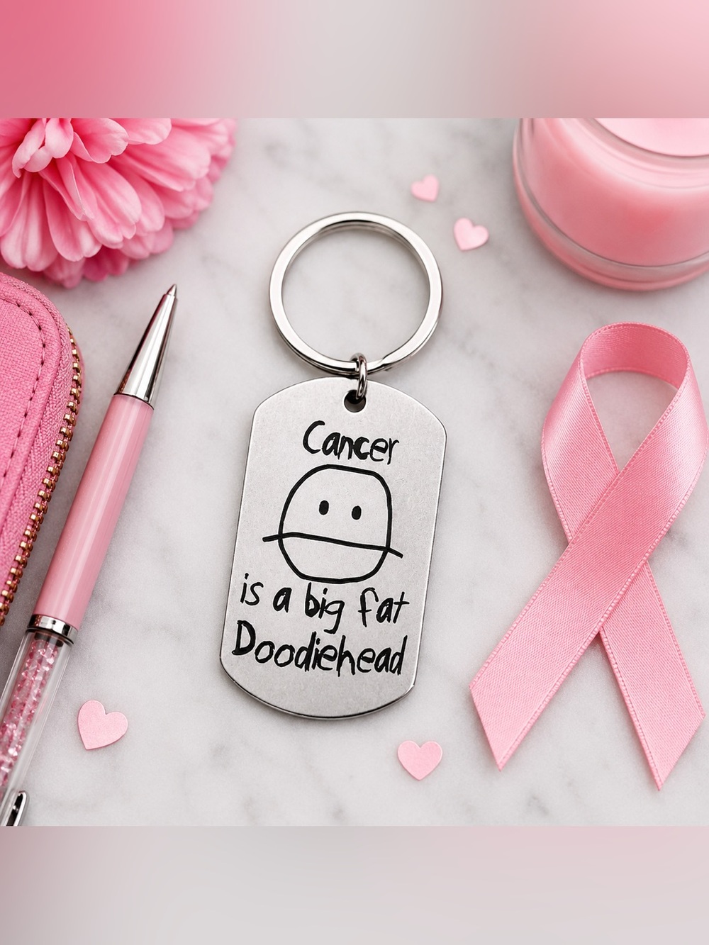 Cancer Sucks Keychain – Cancer Awareness Gift